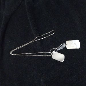 Mens jeweleet double dog tags